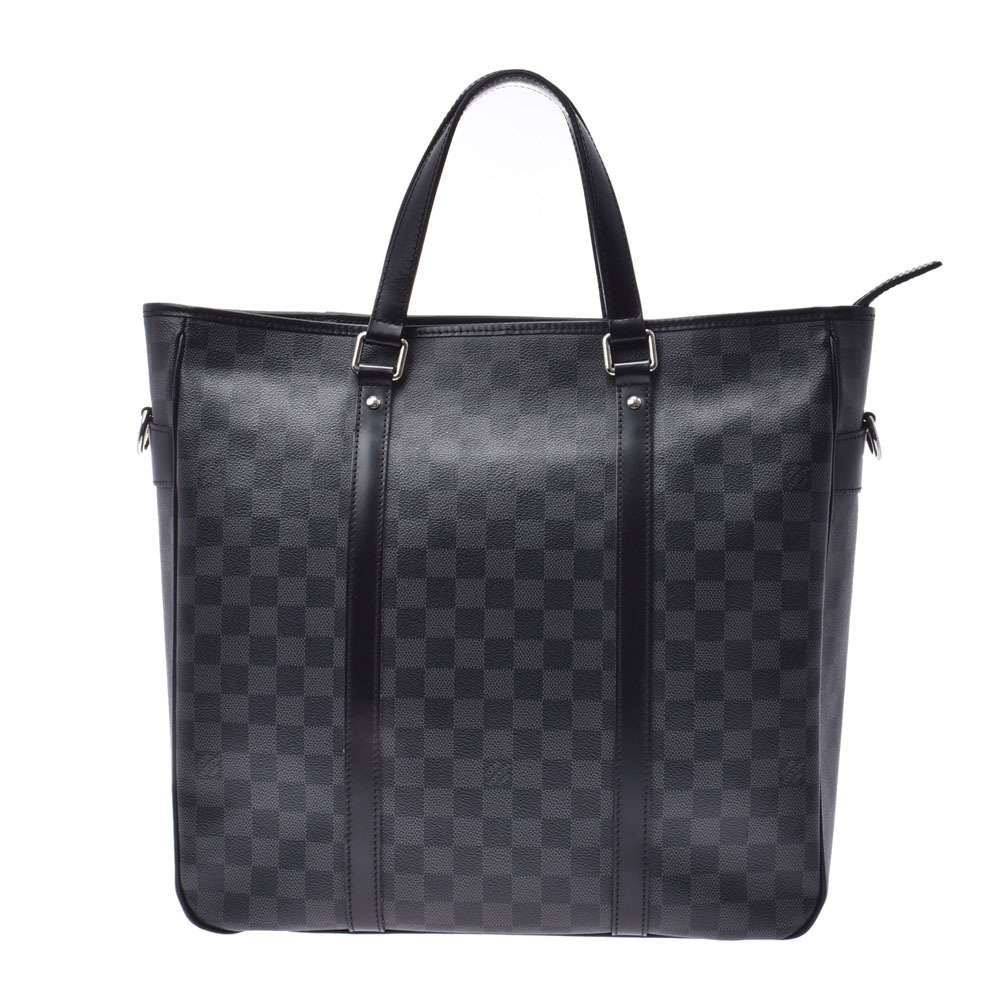LOUIS VUITTON Graphite Black Tadao Black Damier Canvas Bag